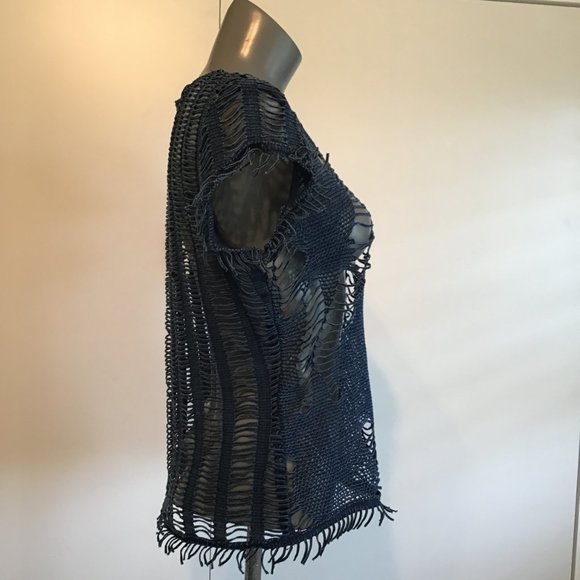 Casadei Crochet Top with Fringe Hemline - Picture 10 of 14